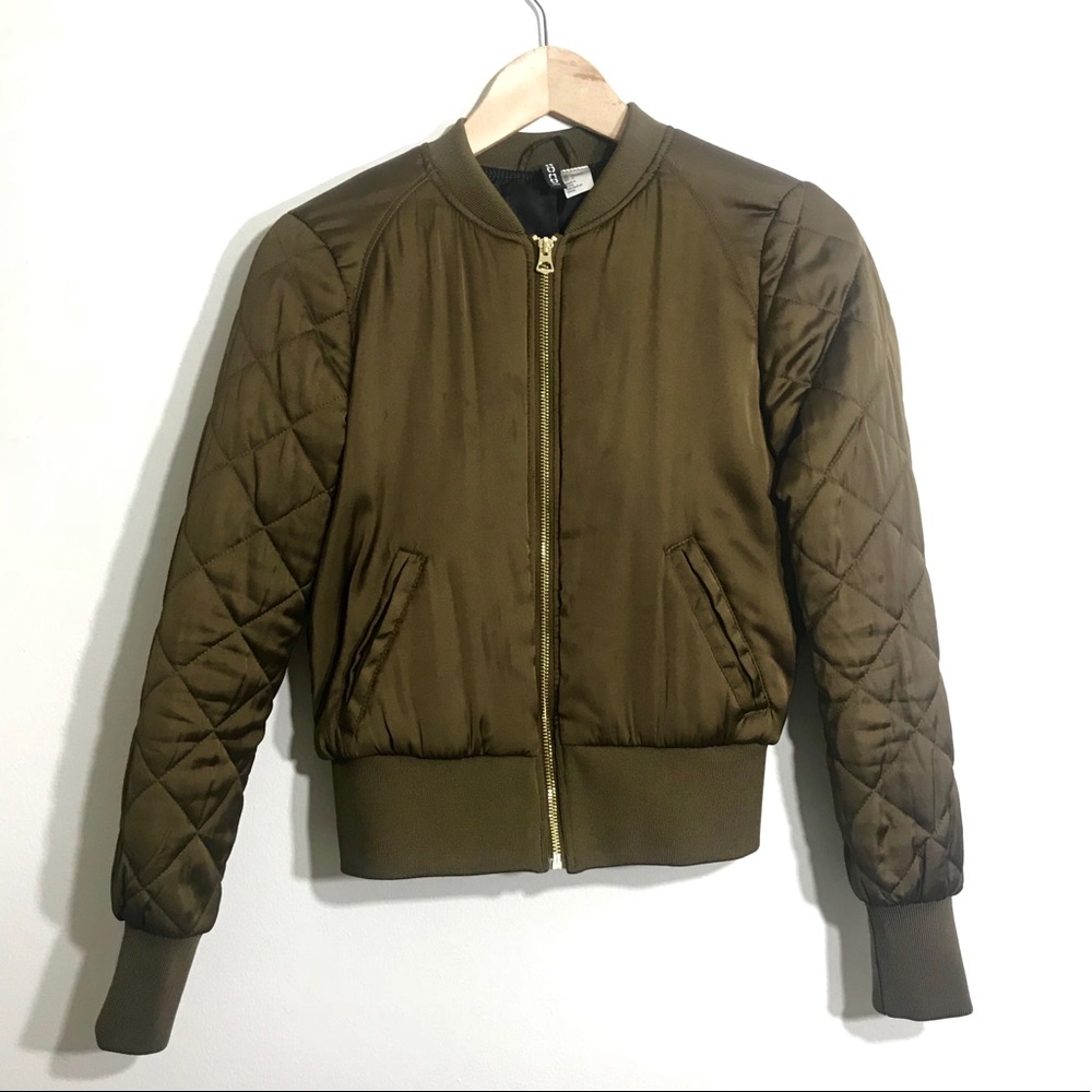 Olive Green Bomber Jacket